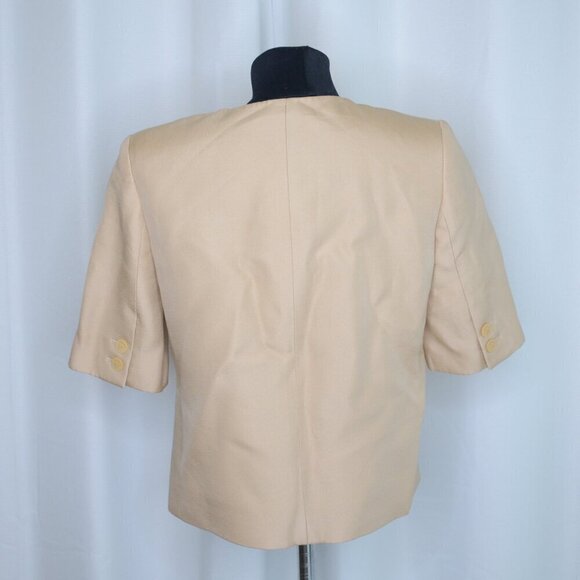 Salvatore Ferragamo Silk Jacket Butter Yellow Sz 6 - Picture 3 of 8